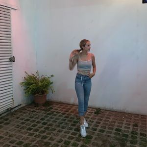 Cute Grey Crop Top (Garage)